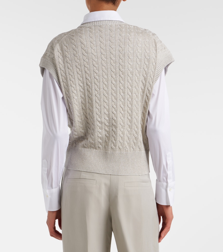 Cable-Knit Cotton-Blend Sweater