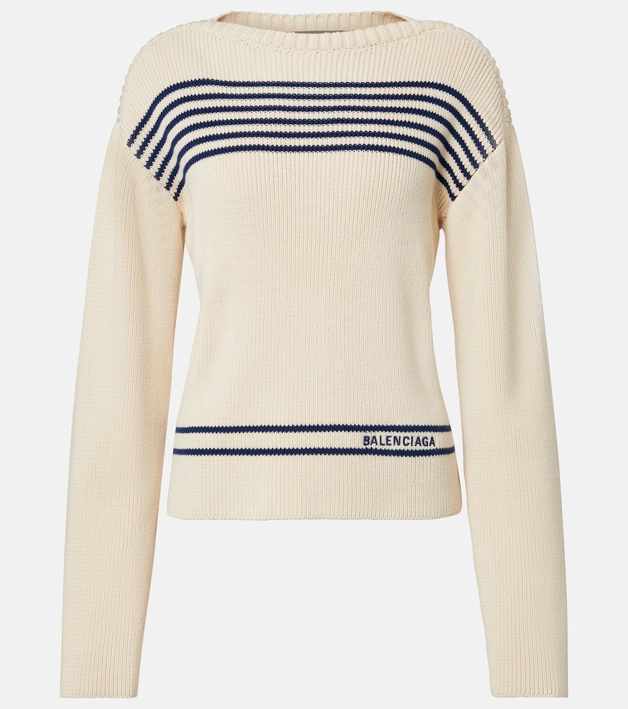 Balenciaga Striped Cotton Sweater