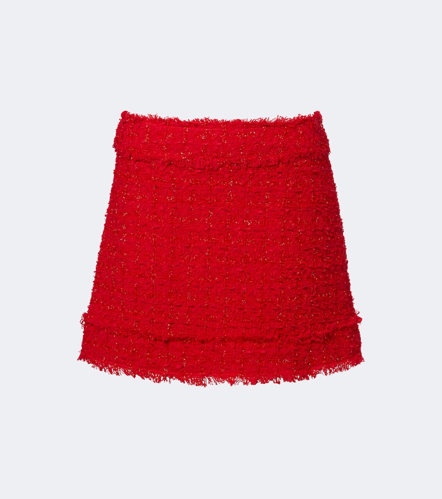 Dolce&Gabbana Women's Red Cotton-Blend Boucle Miniskirt UK Size 18 - Mytheresa