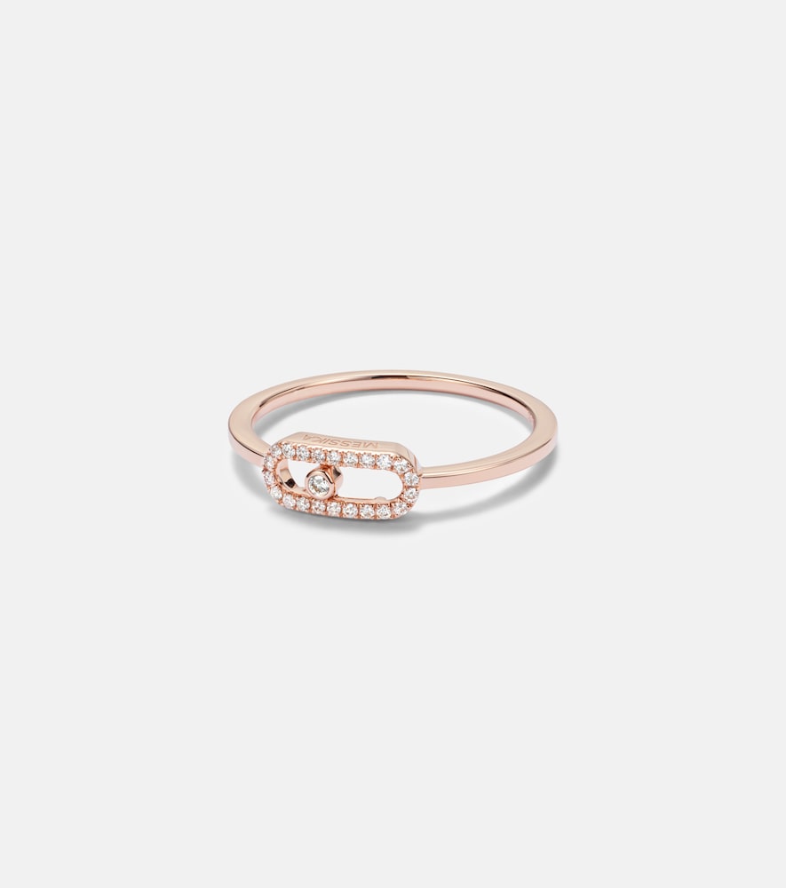 Messika Move Uno 18kt rose gold ring with diamonds