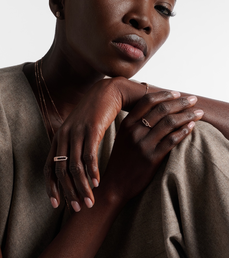 Messika Move Uno 18kt rose gold ring with diamonds