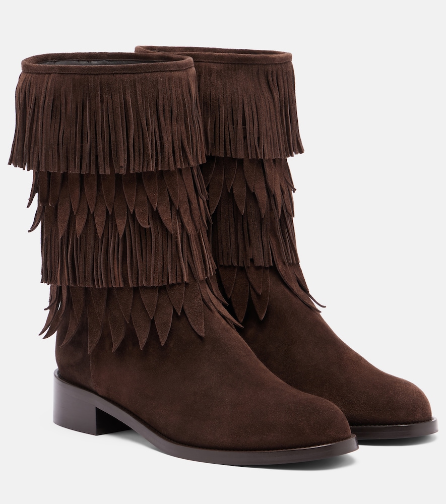 Stivali Maverick in suede con frange
