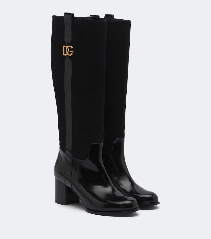 Dolce&Gabbana Dg Leather And Knee-High Boots