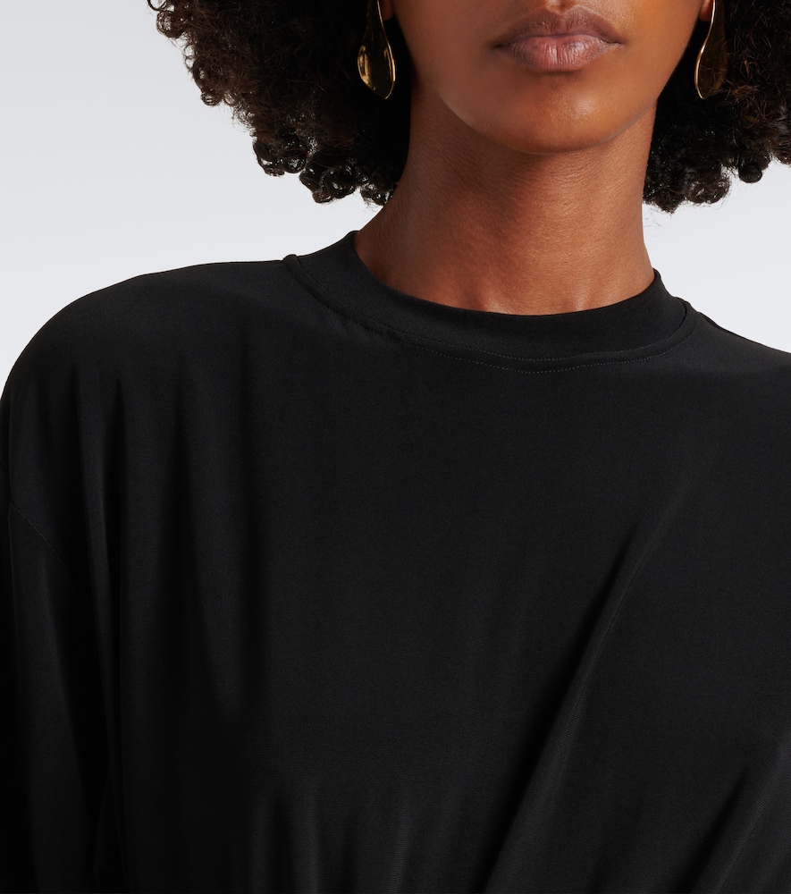 Asymmetric Draped Jersey Top