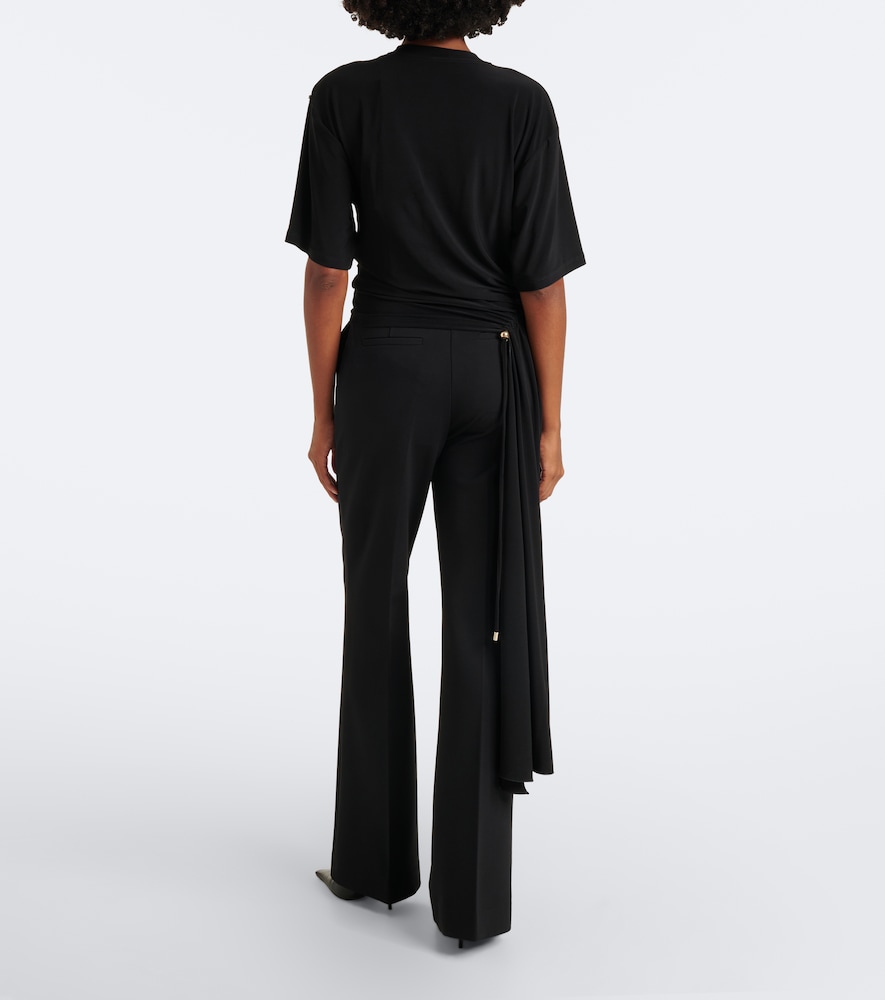 Asymmetric Draped Jersey Top
