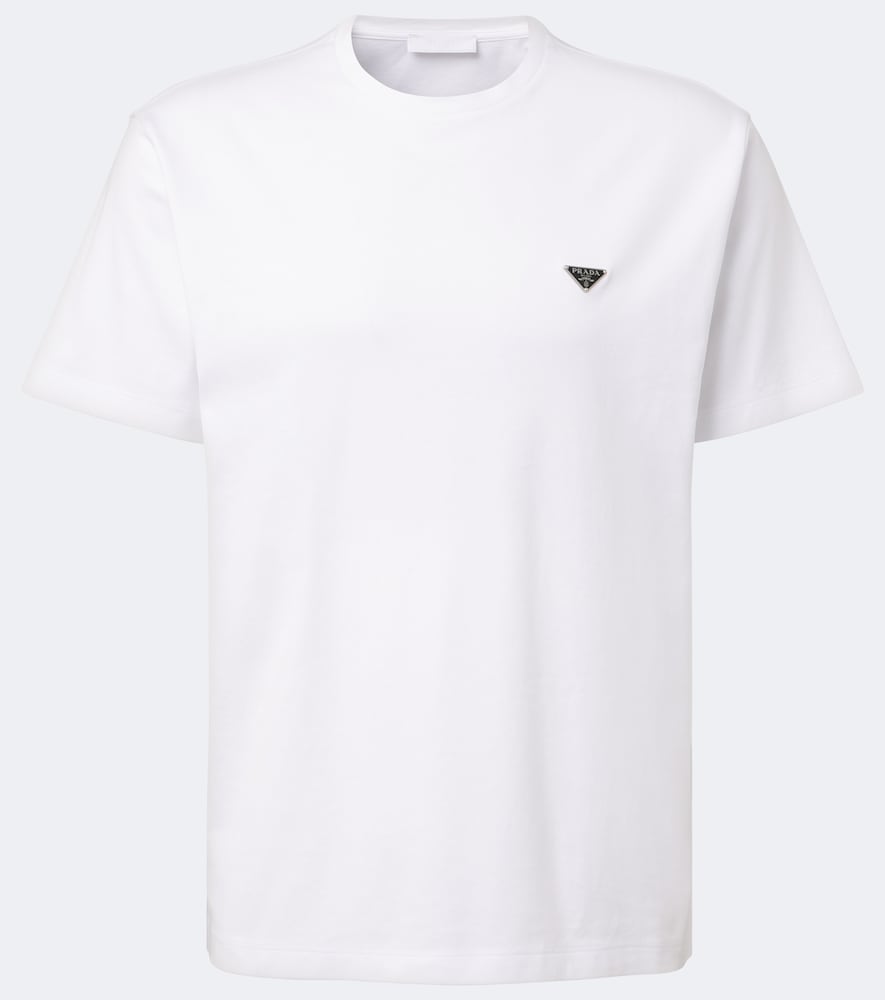 Prada T-shirt en jersey de coton à logo
