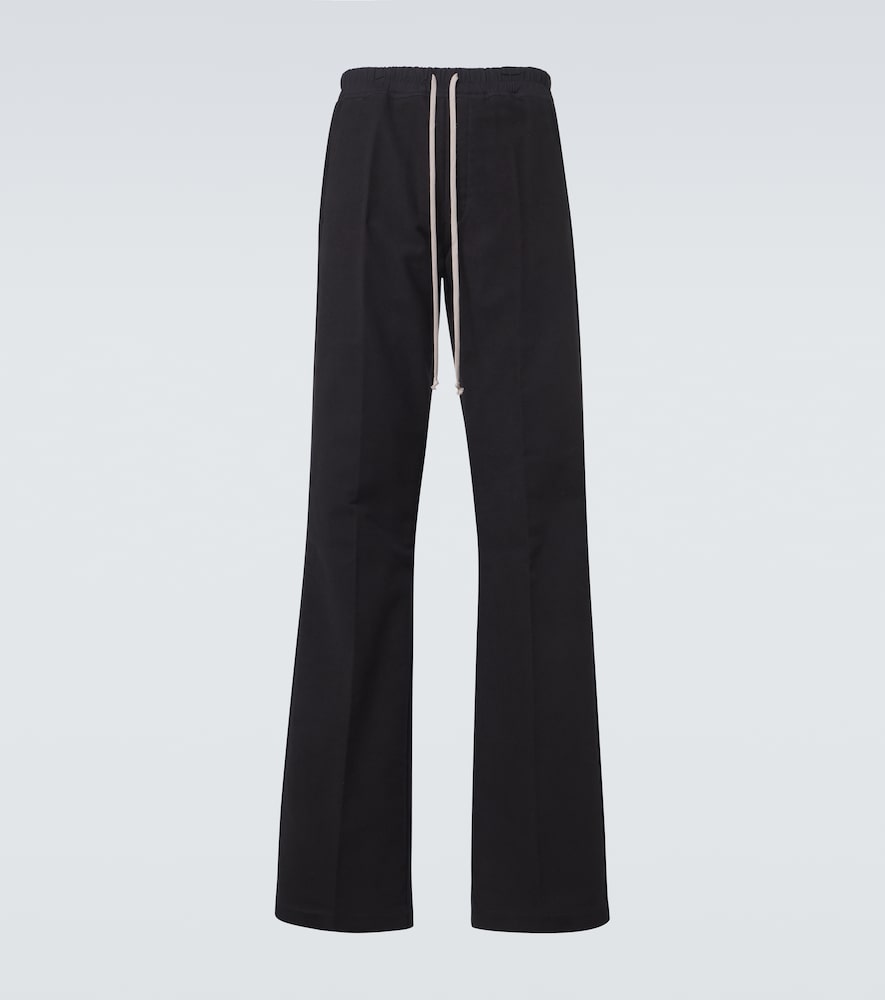 Rick Owens Dietrich Cotton Wide-leg Pants In Multi