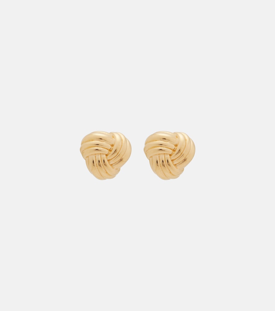 Bottega Veneta Women's Gold Intreccio 18Kt -Plated Sterling Silver Earrings - Mytheresa
