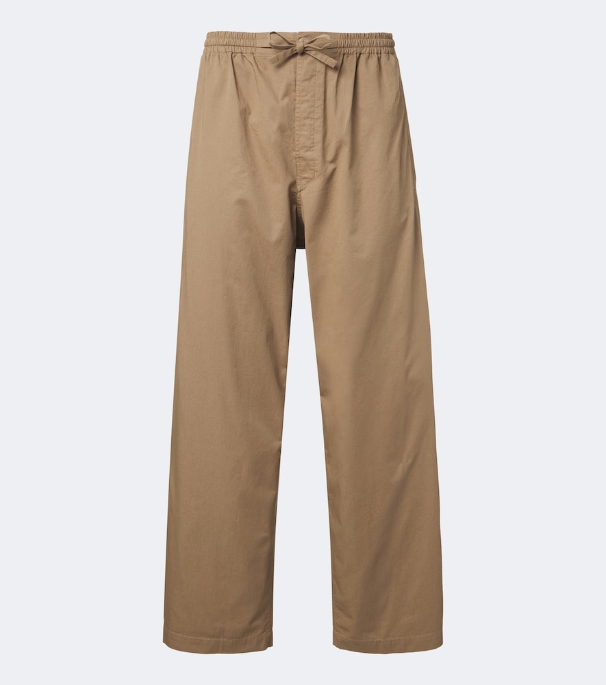 Weite Hose aus Baumwoll-Twill