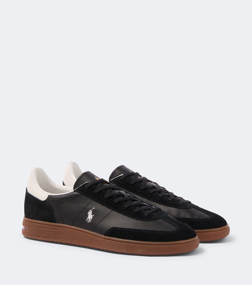 Sneakers in pelle con suede