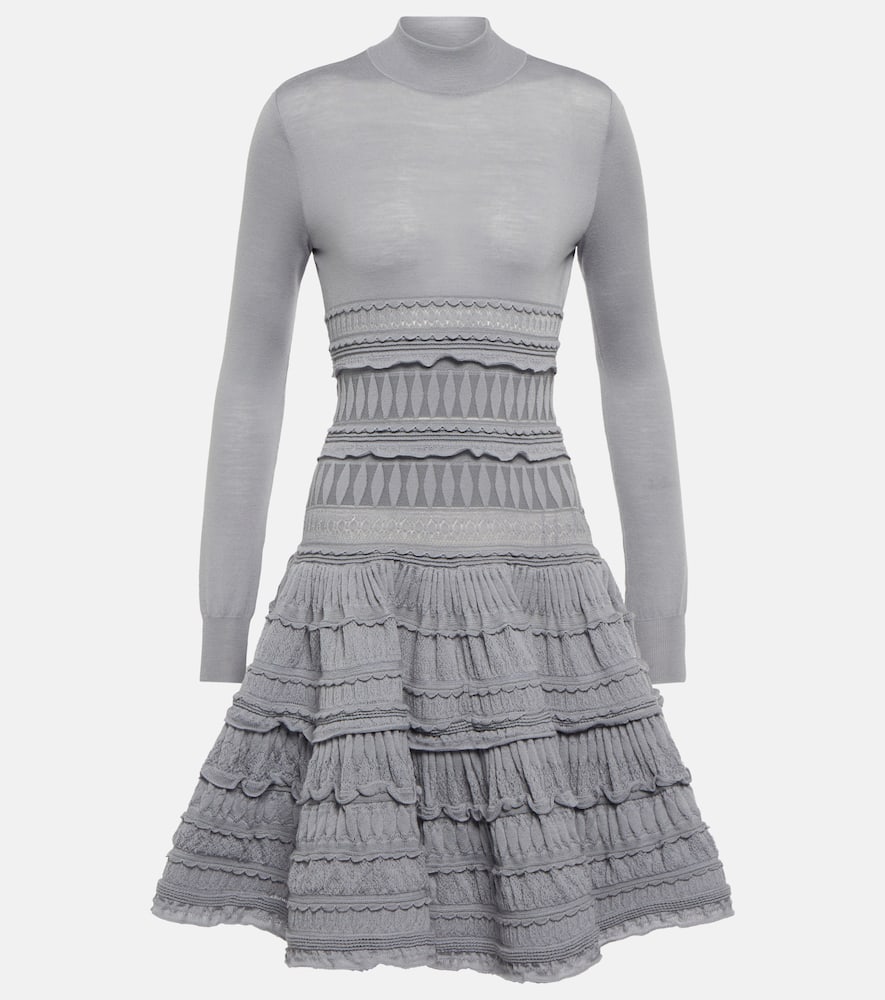 Alaïa Lace wool-blend dress