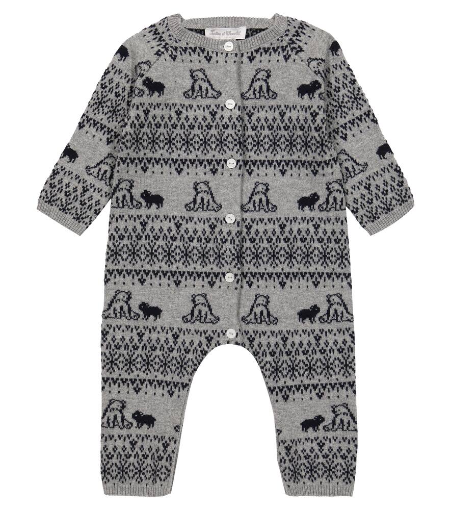Tartine et Chocolat Baby cotton and cashmere onesie