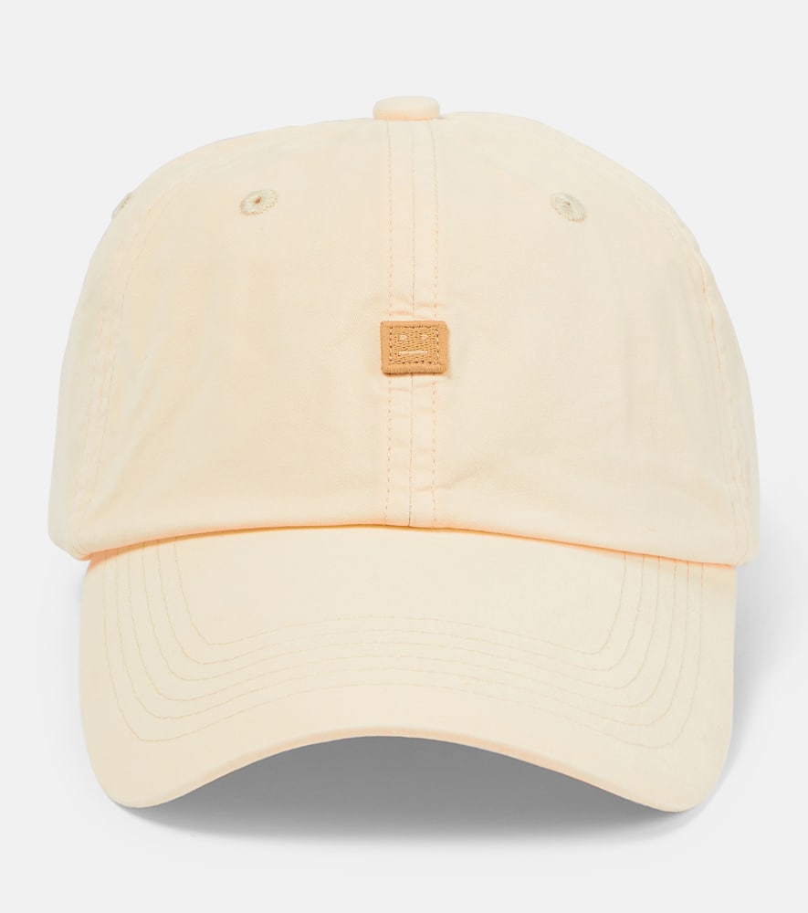 Acne Studios Cunov Fade Face Baseball Cap In Cream Beige