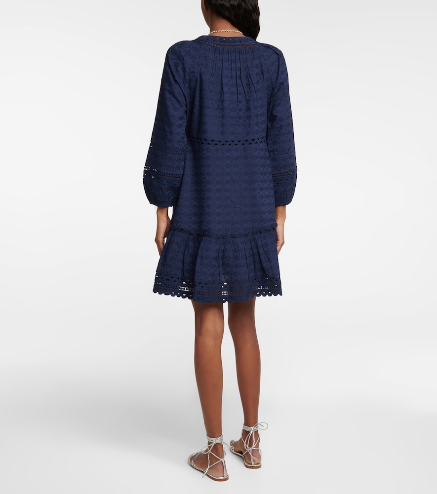Veronica Beard Daeja Cotton Minidress In Navy
