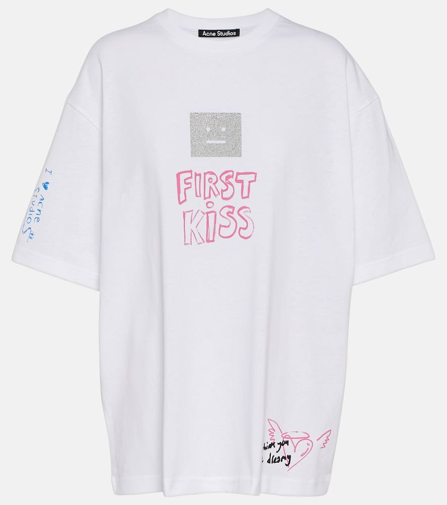 Acne Studios Scribbles Short-sleeve T-shirt In White