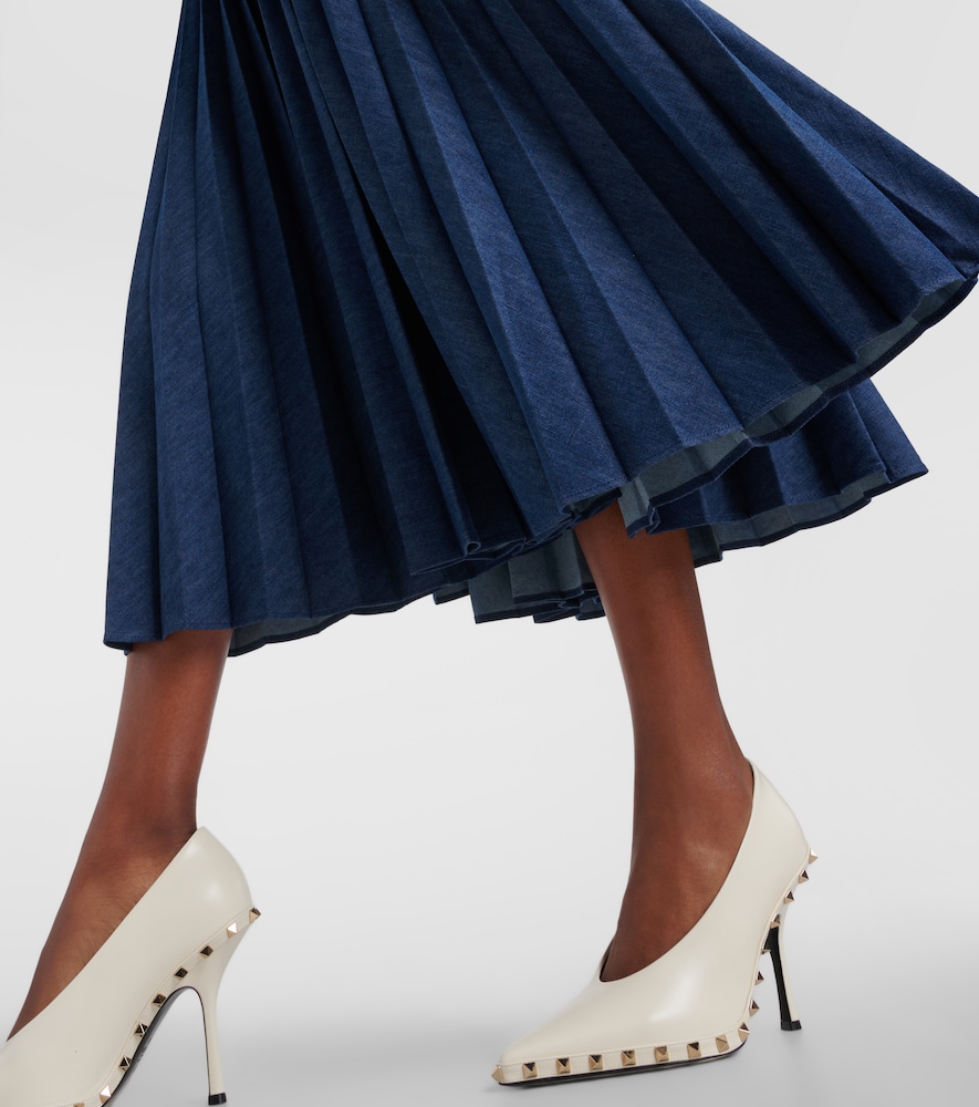  Valentino Valentino Maxikleid Vgold Aus Chambray 