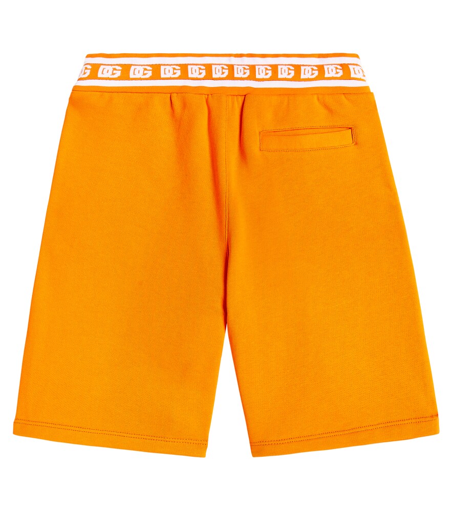  Dolce&gabbana Kids Dolce&gabbana Kids Logo Cotton Jersey Shorts 