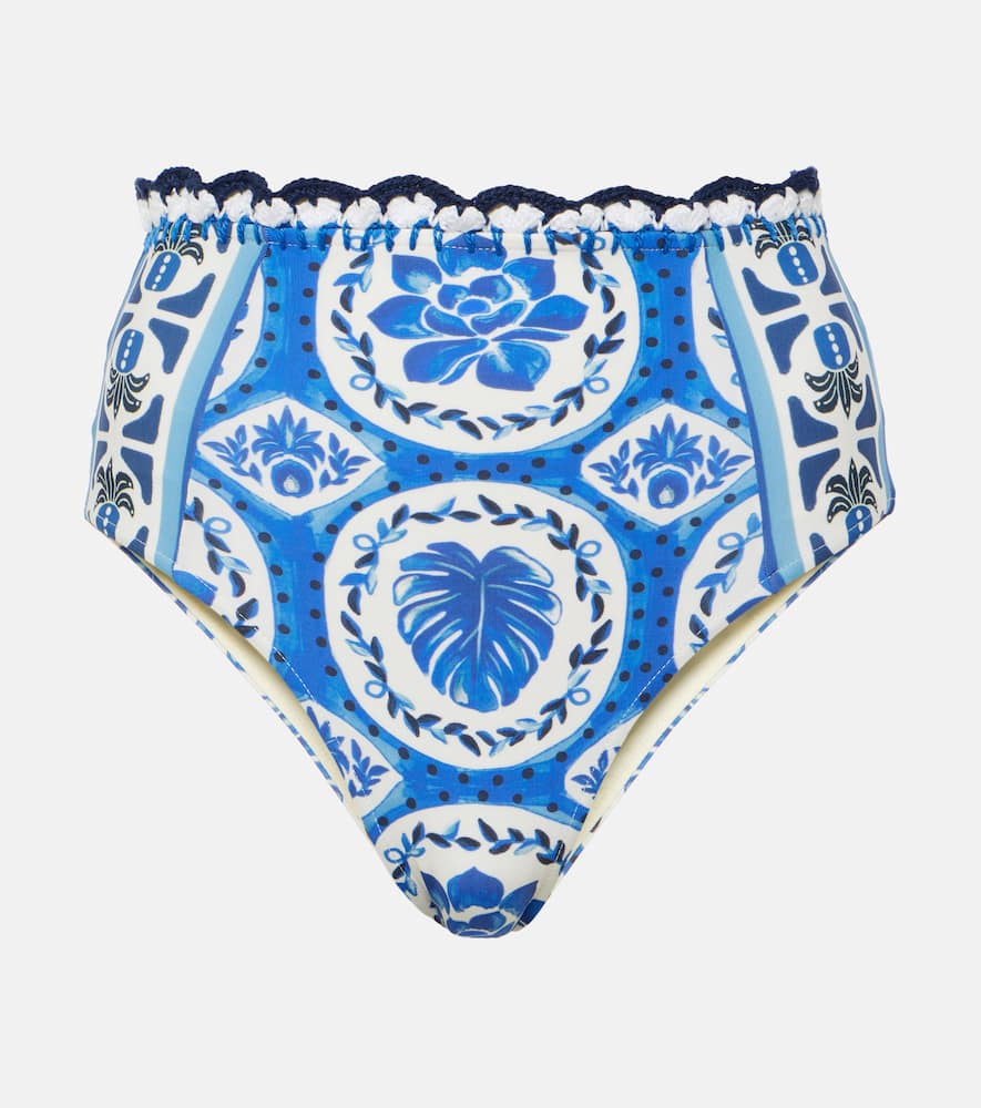 Tile Dream high-rise bikini bottoms