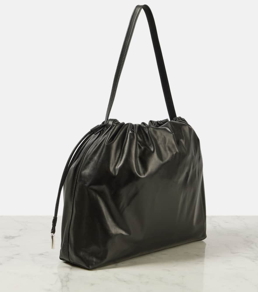 Shop The Row Angy Leather Shoulder Bag In Black