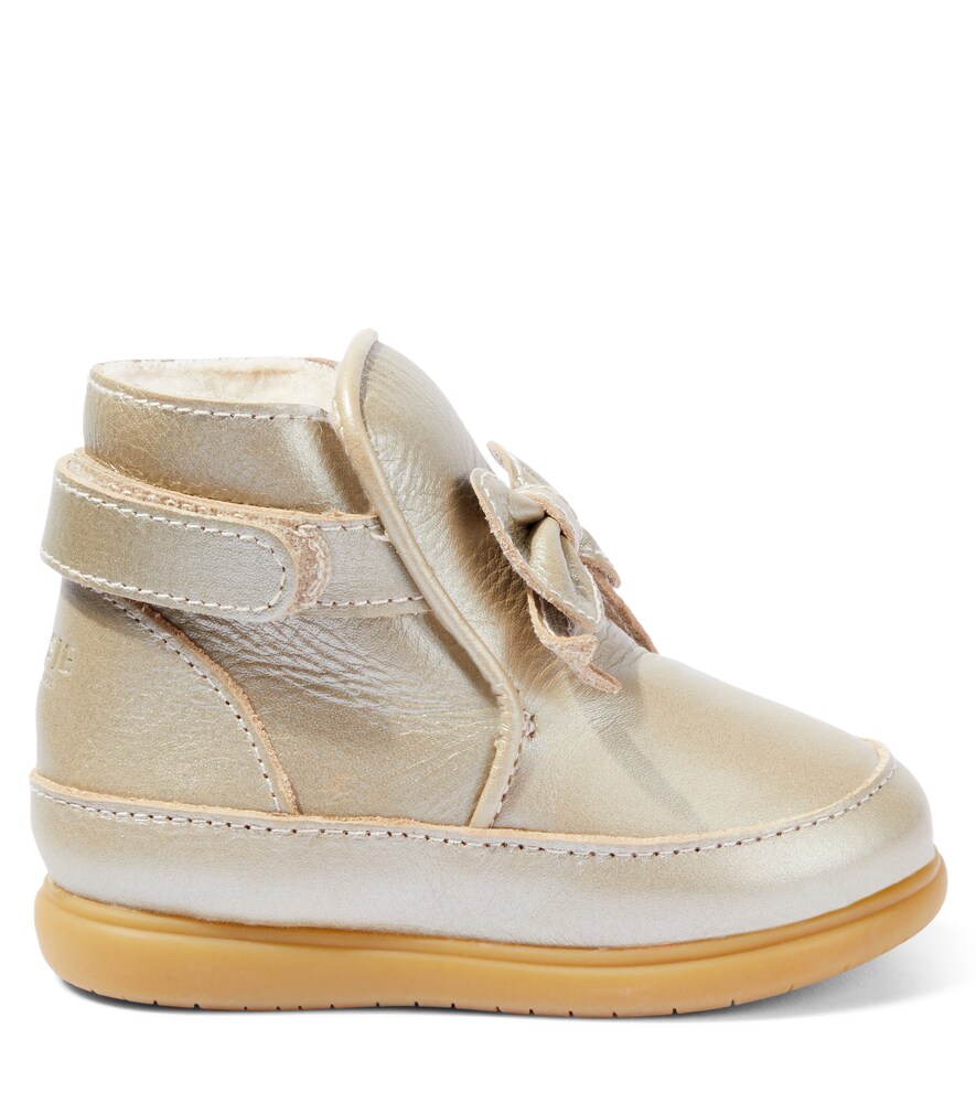  Donsje Donsje Baby Schuhe Cemilla Aus Metallic-leder 
