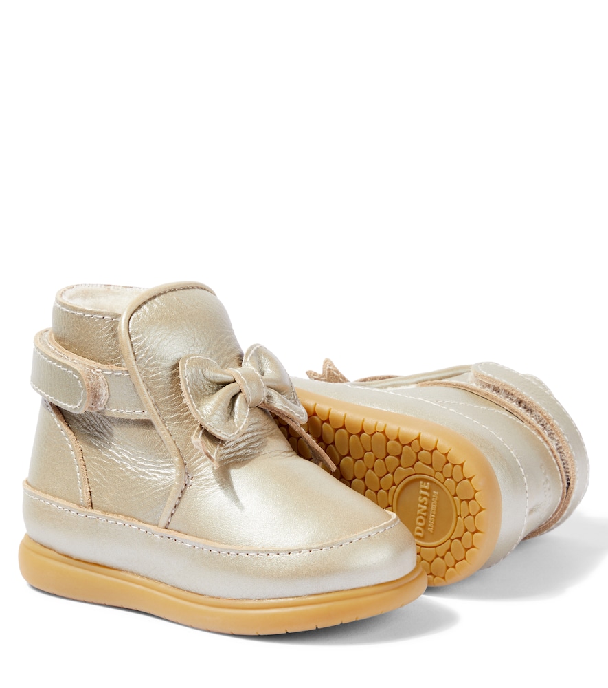  Donsje Donsje Baby Schuhe Cemilla Aus Metallic-leder 