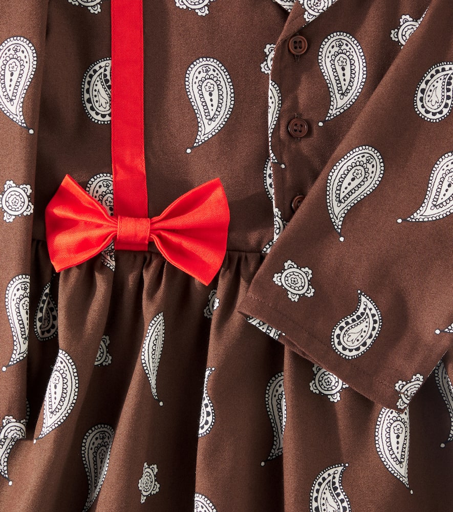 Mini Rodini Paisley-print Dress In Brown