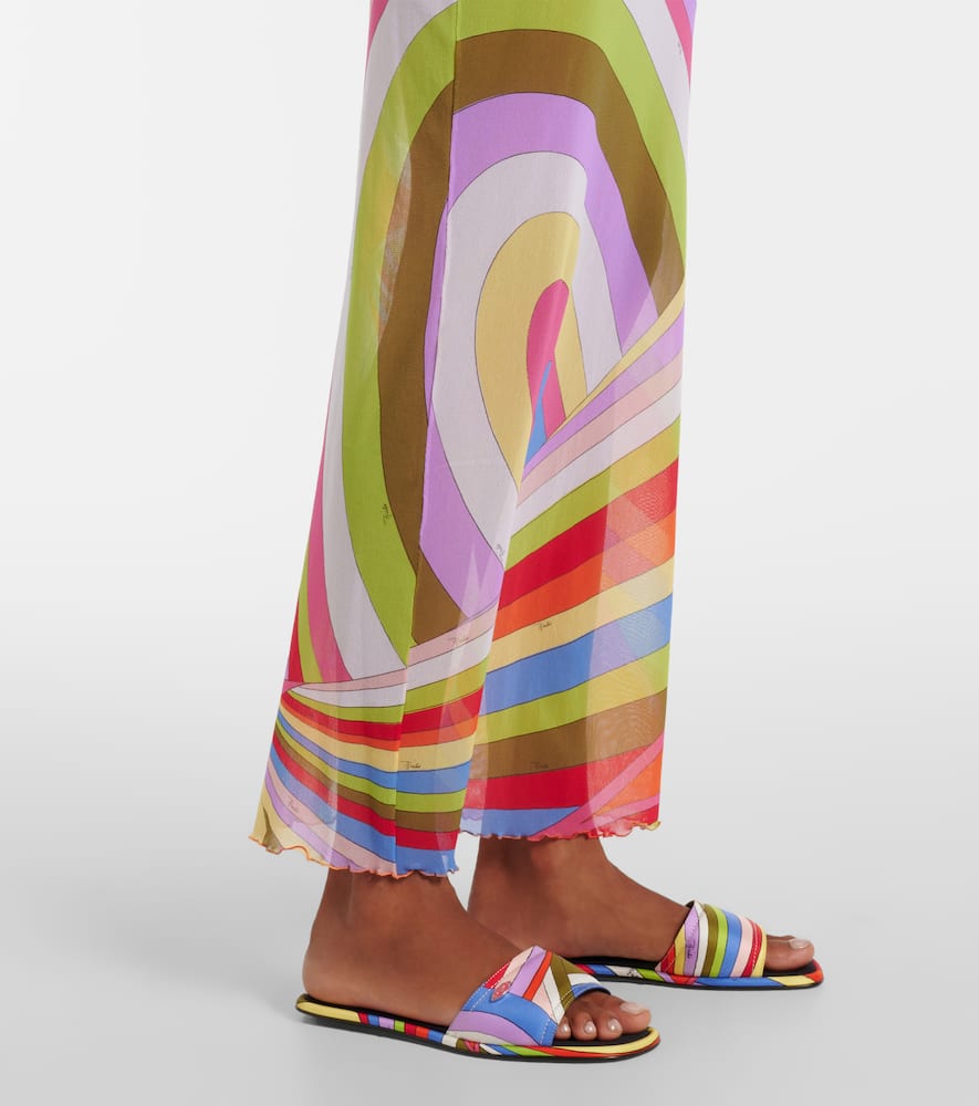 Pucci Multicolor Tulle Long Dress In Multicoloured