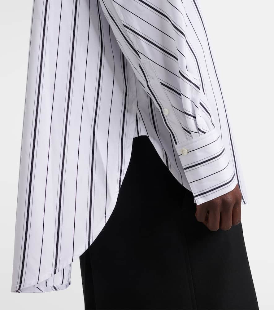 Totême Toteme Oversize Stripe Organic Cotton Poplin Button-up Shirt In White