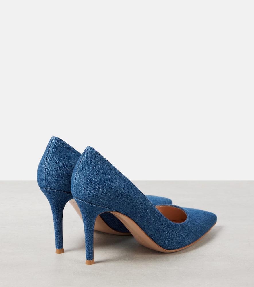 GIANVITO ROSSI GIANVITO 85 DENIM PUMPS