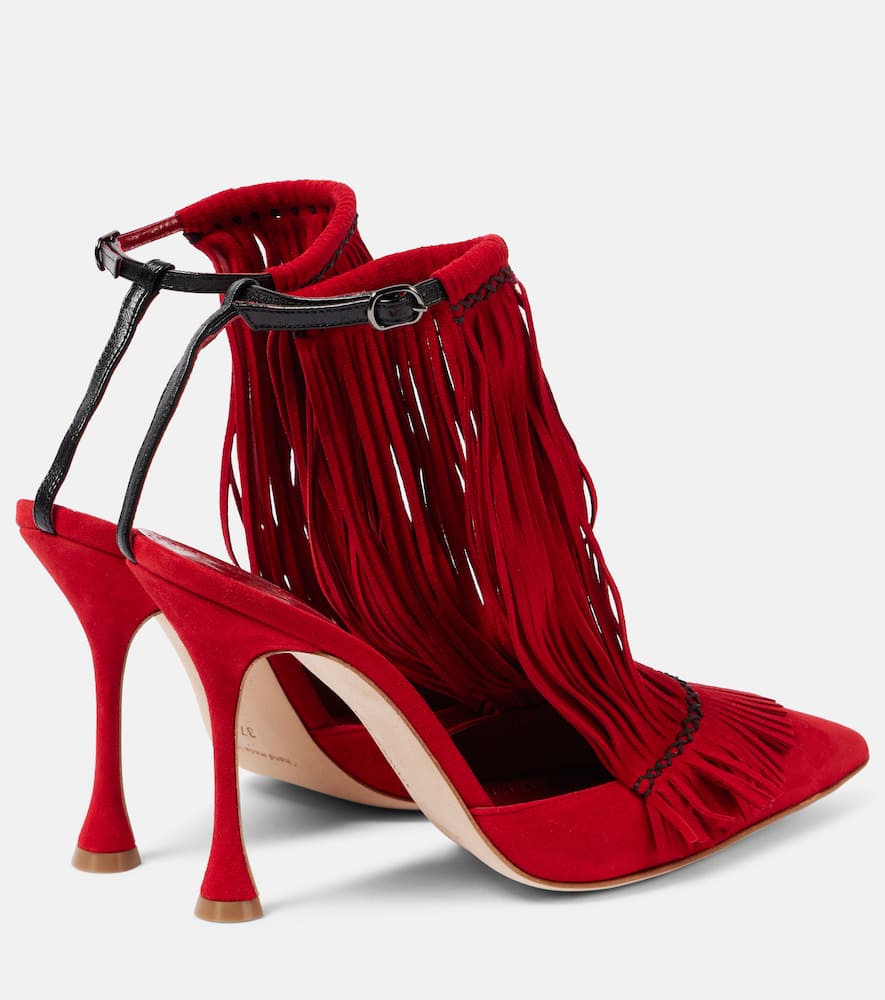 Manolo Blahnik Red 105mm Fiki Sandals In Rot