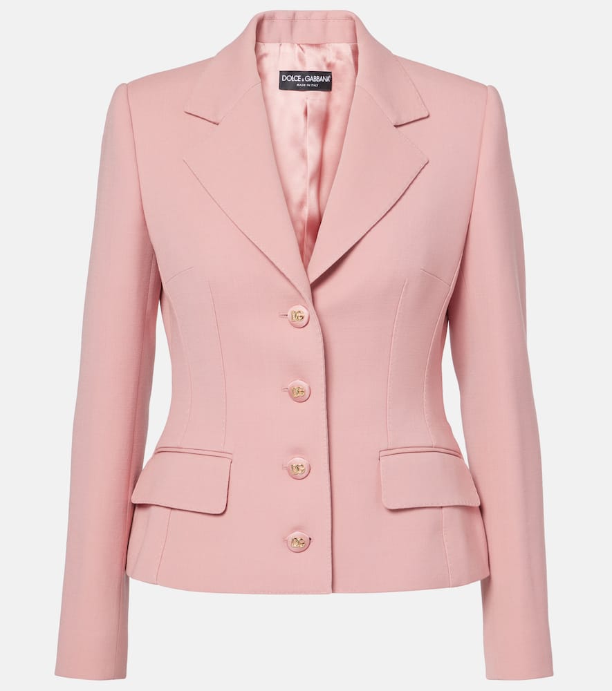 Dolce & Gabbana Virgin Wool Jacket In Pink