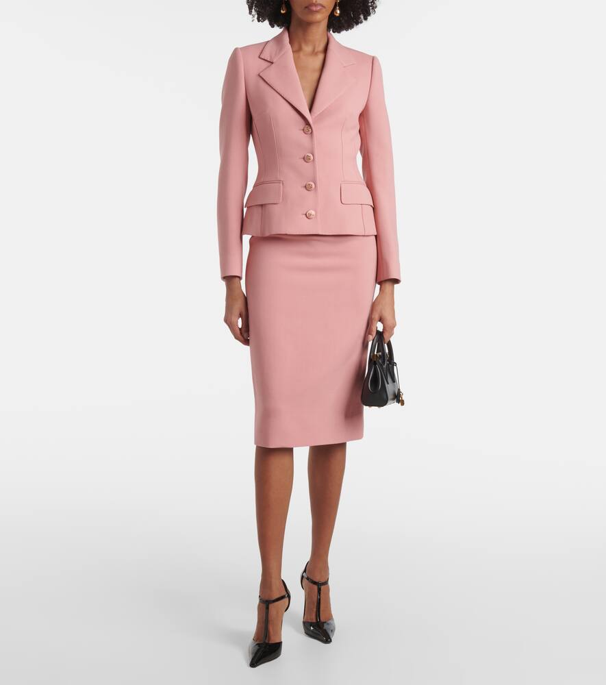 Dolce & Gabbana Virgin Wool Jacket In Pink