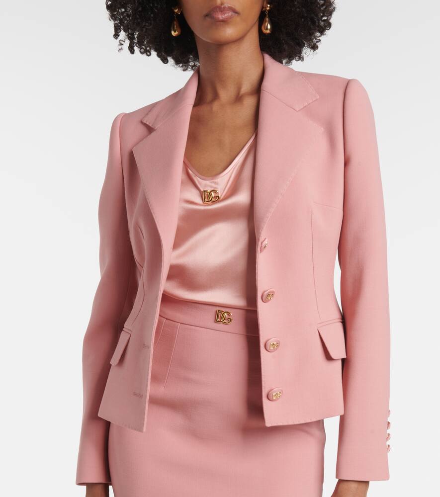 Dolce & Gabbana Virgin Wool Jacket In Pink