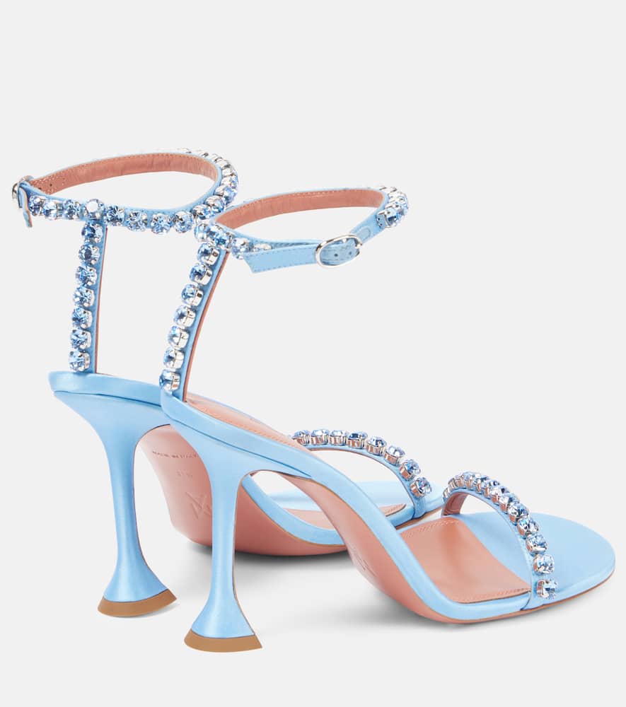 Amina Muaddi 95mm Gigi Crystal-embellished Sandals In Ice + Ice Crystal