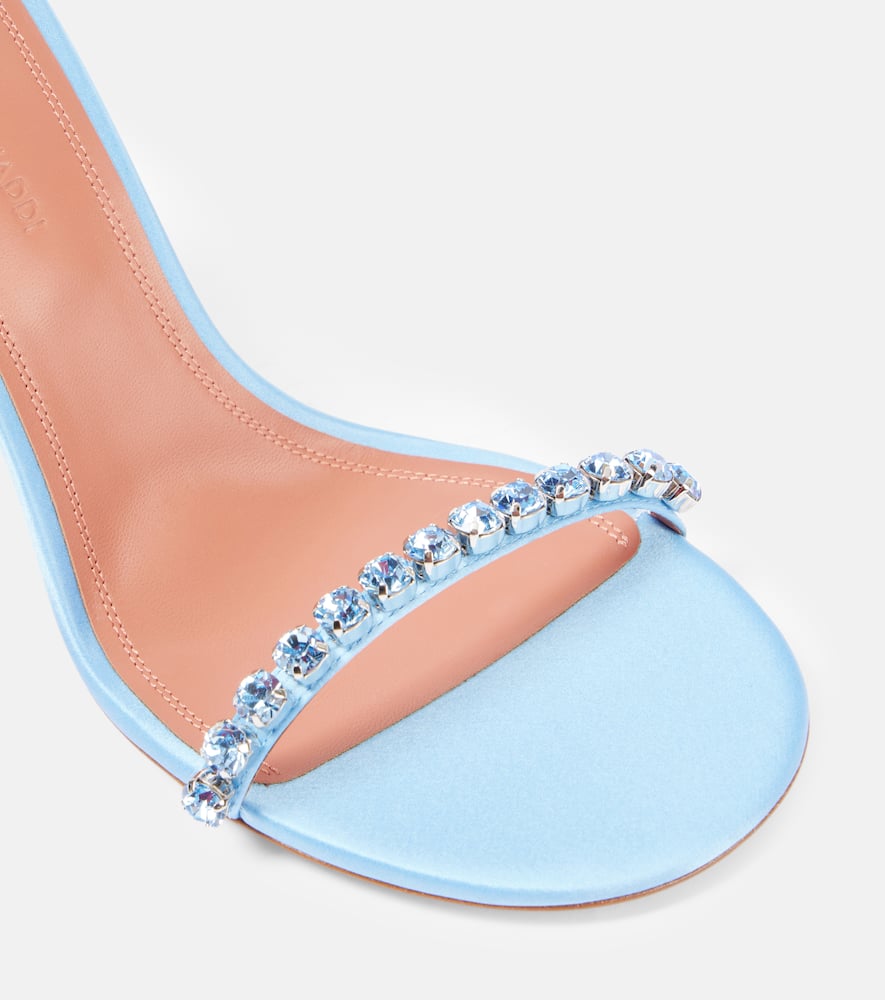 Amina Muaddi 95mm Gigi Crystal-embellished Sandals In Ice + Ice Crystal
