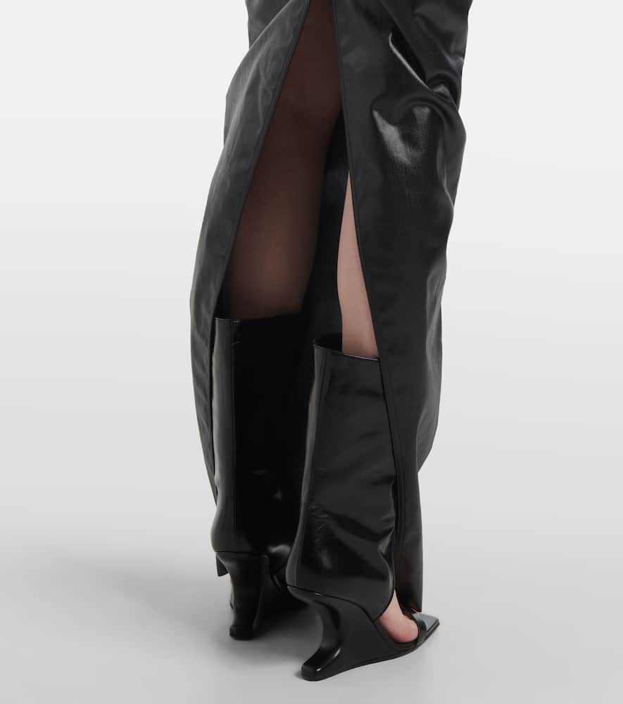 Rick Owens Form-fitting Black Evening Dress With Cutout Neckline In Black