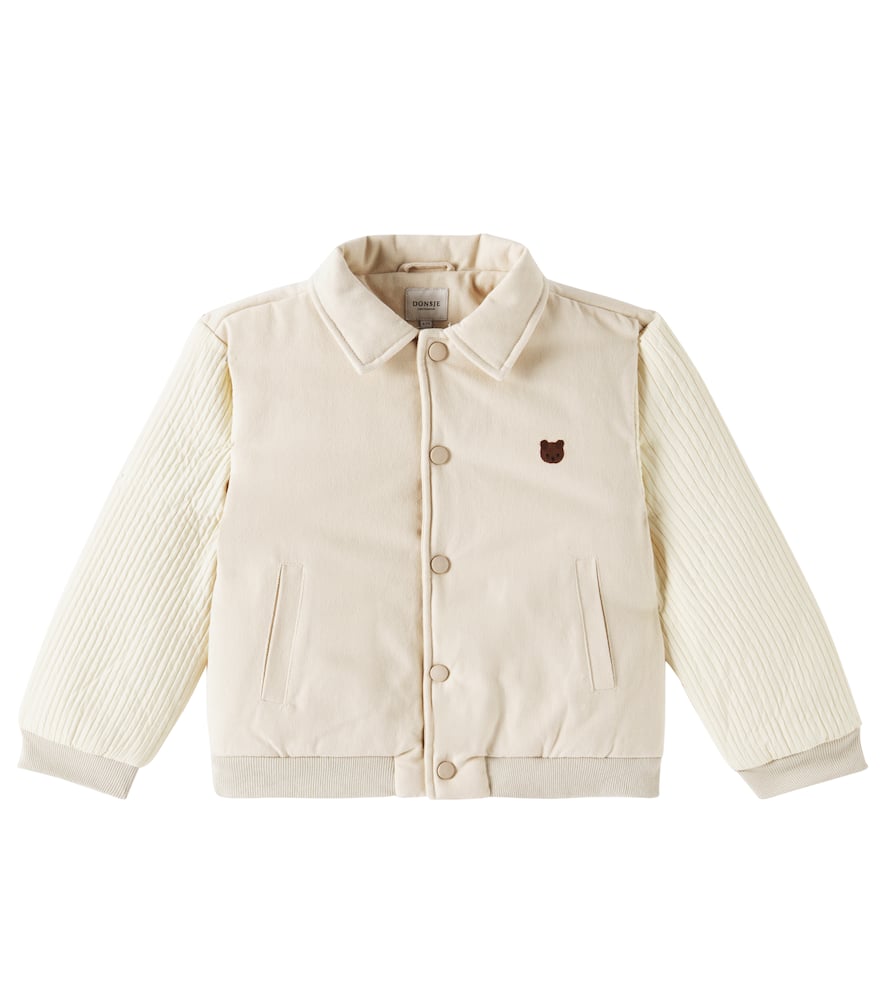 Donsje Pidas Cotton Varsity Jacket In White