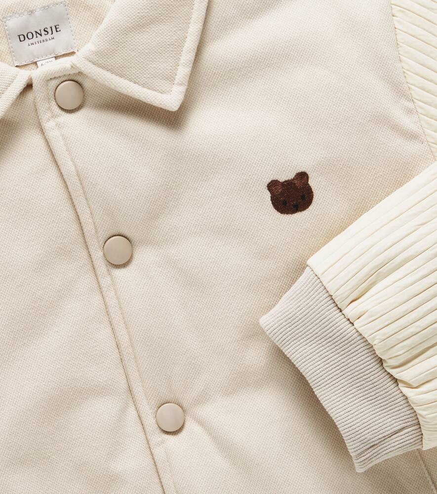 Donsje Pidas Cotton Varsity Jacket In White
