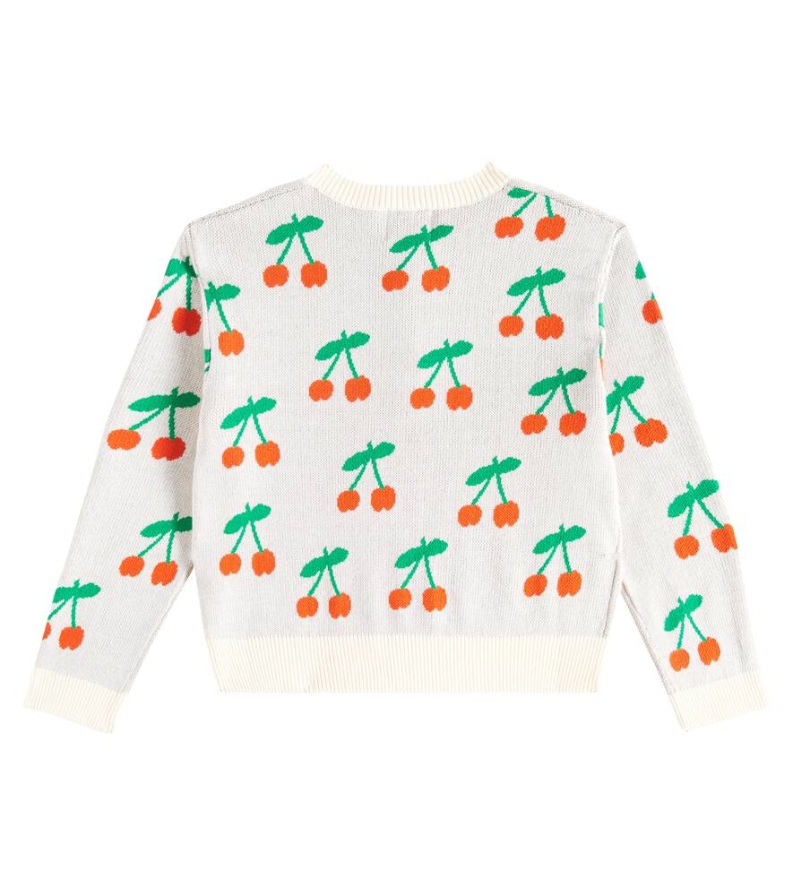 Jellymallow Cherry Cotton Cardigan In White