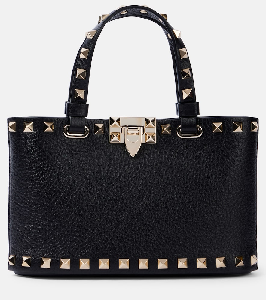 Valentino Mini Leather Rockstud Top-handle Bag