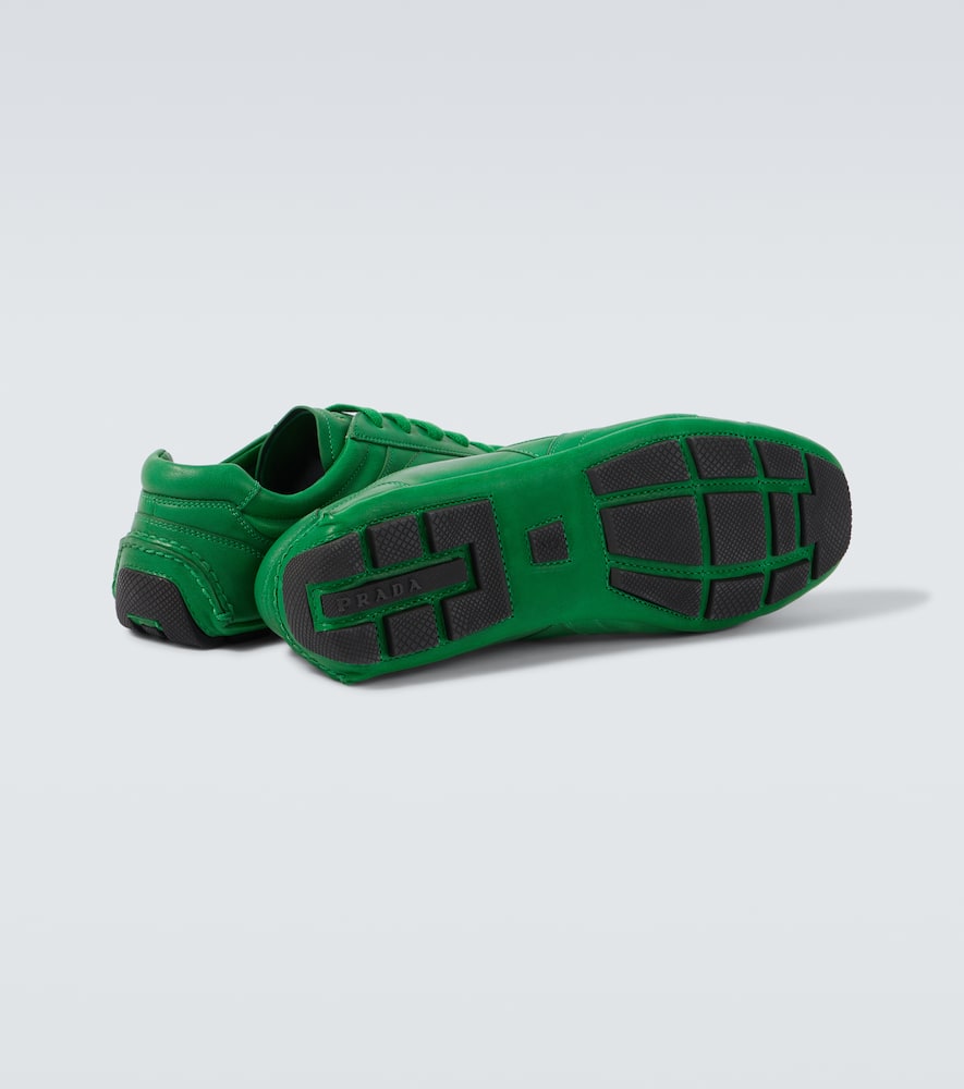 Prada Montecarlo Re-edition 2005 Leather Sneakers In Green