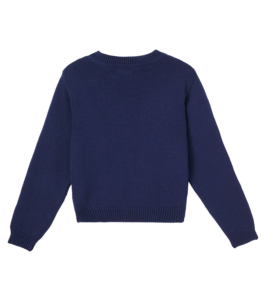 Bebe Organic Silas Patchwork Cotton And Wool Sweater In Black