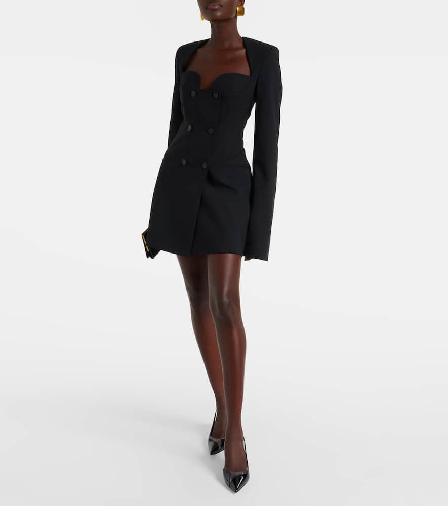 Nensi Dojaka Tailored Mini Jacket Dress In Black