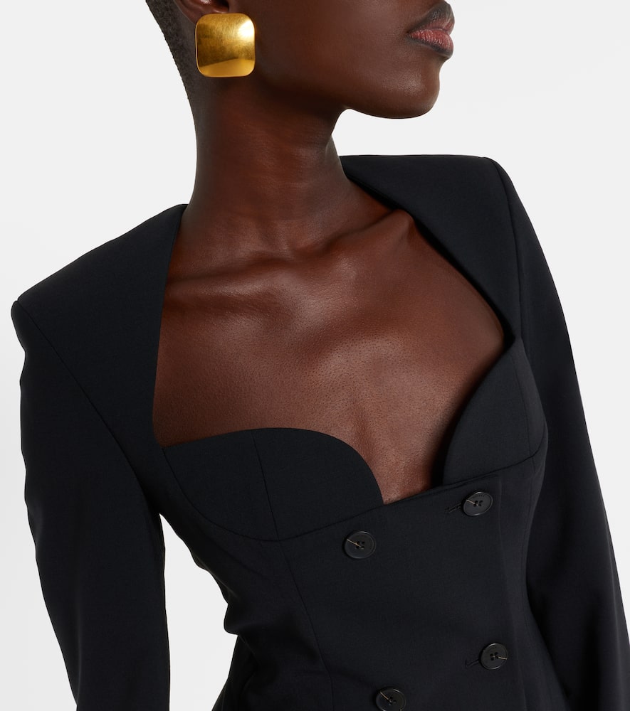 Nensi Dojaka Tailored Mini Jacket Dress In Black