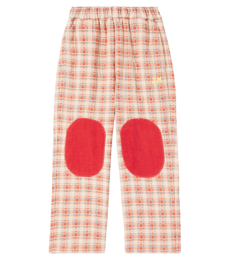 Jellymallow Checked Cotton Pants In Multi