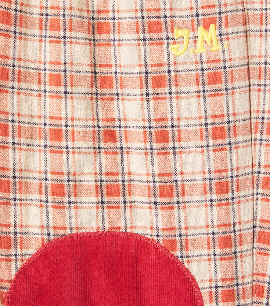 Jellymallow Checked Cotton Pants In Multi
