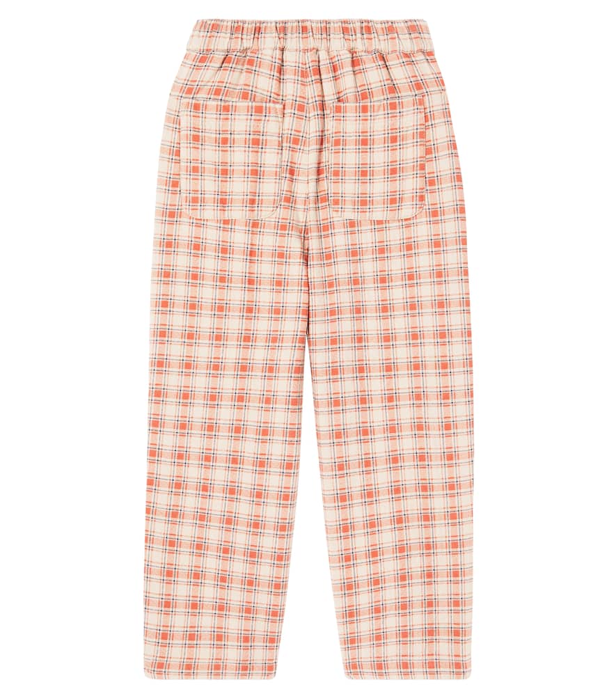 Jellymallow Checked Cotton Pants In Multi
