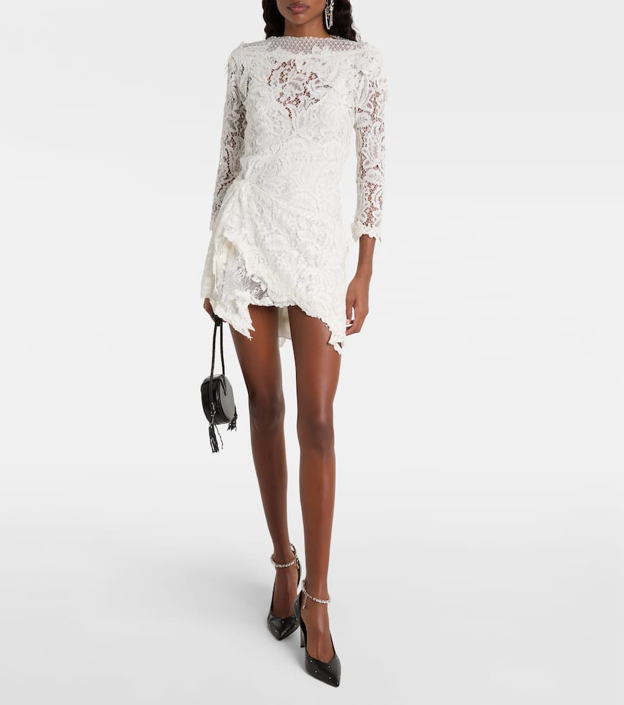 Isabel Marant Rubiana Lace Cotton-blend Minidress In White