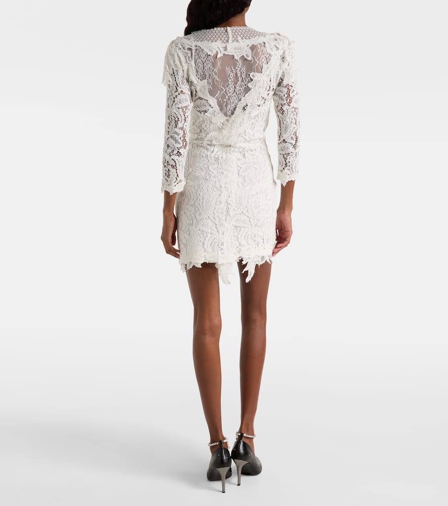 Isabel Marant Rubiana Lace Cotton-blend Minidress In White