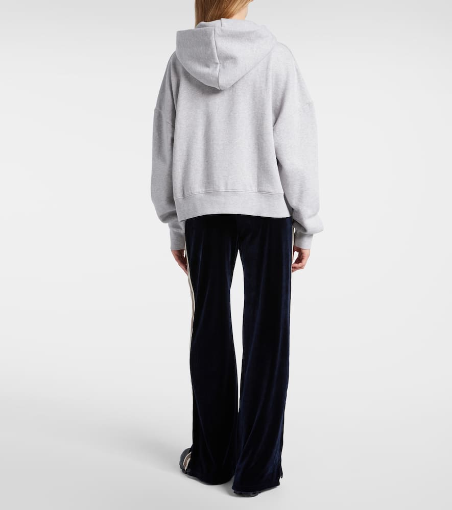 The Upside Byron Logo Cotton Jersey Hoodie In Gray